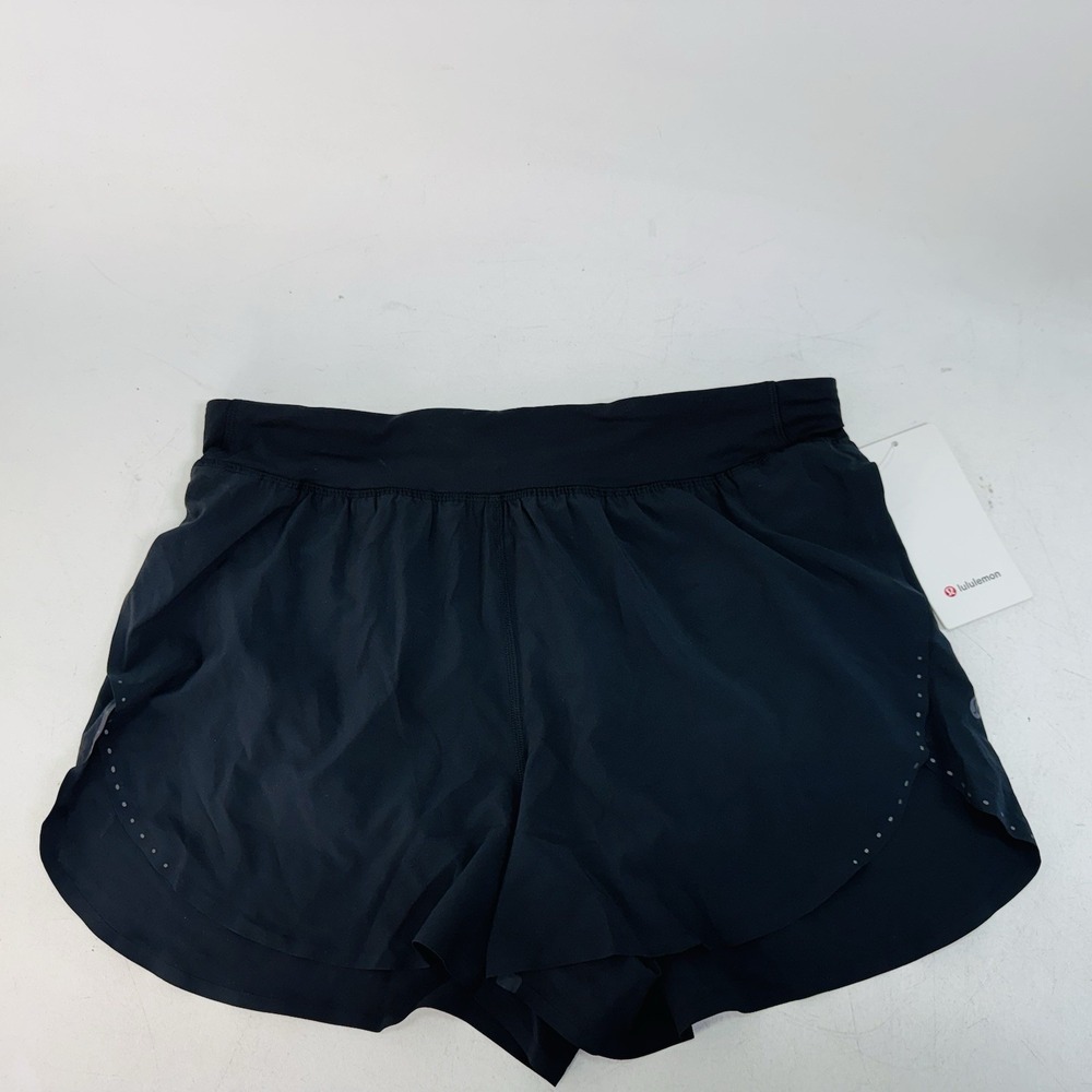 Lululemon Fast Free Reflective High-Rise Classic-Fit Short 3" Black Size 12
